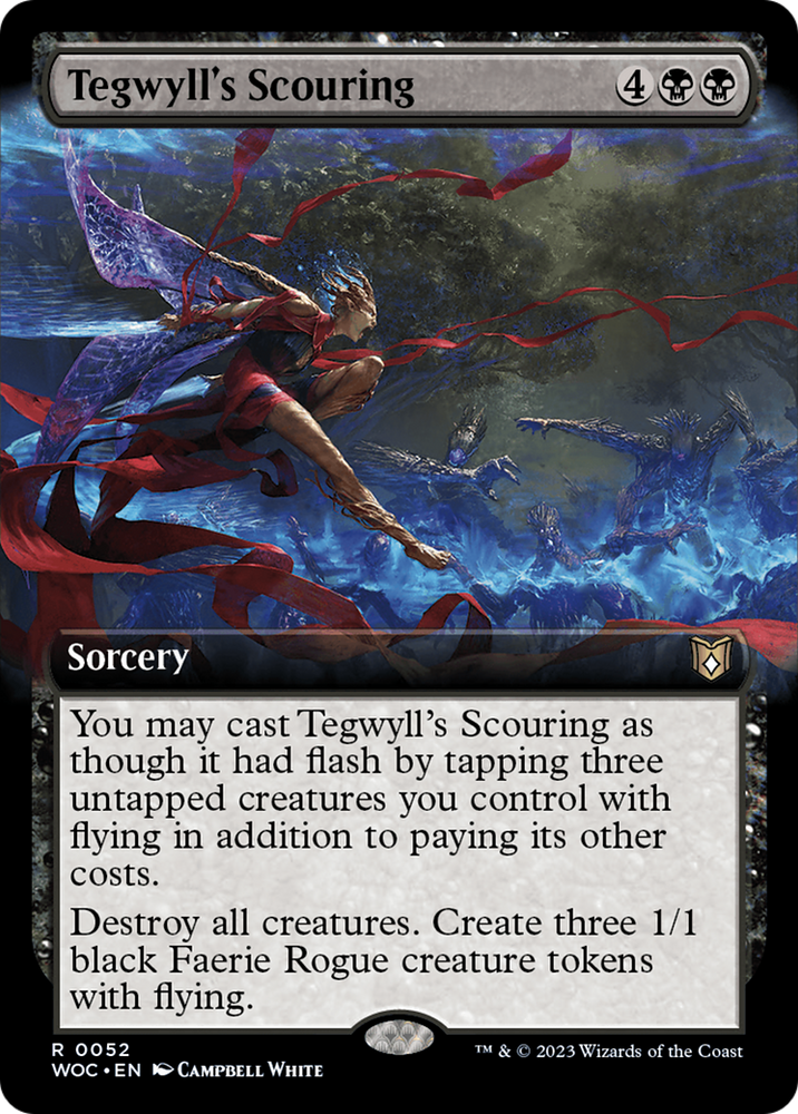 Tegwyll's Scouring (Extended Art) [Wilds of Eldraine Commander] 