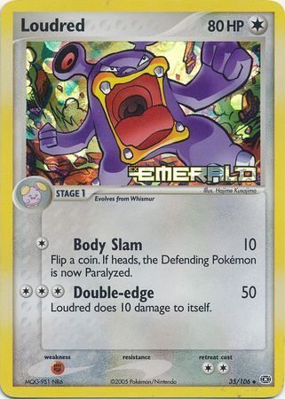 Loudred (35/106) (Stamped) [EX: Emerald] 