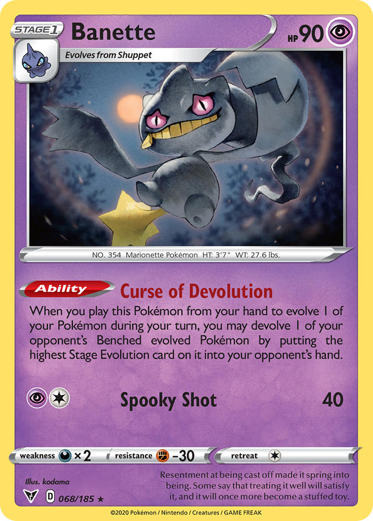 Banette (068/185) [Sword & Shield: Vivid Voltage] 