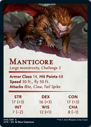 Manticore Art Card [Dungeons &amp; Dragons: Adventures in the Forgotten Realms Art Series] 
