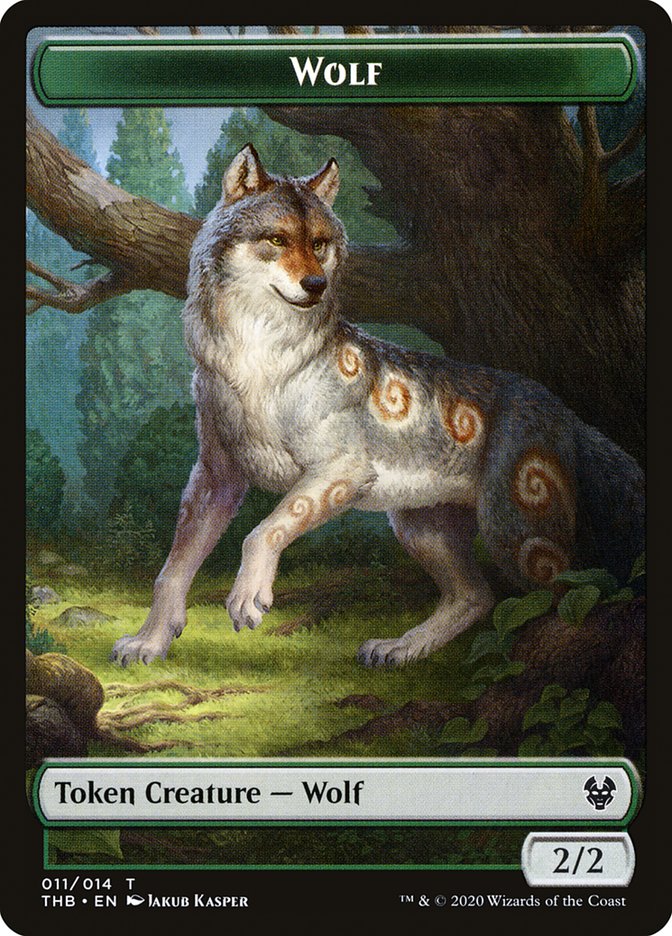 Satyr // Wolf Double-Sided Token [Theros Beyond Death Tokens] 