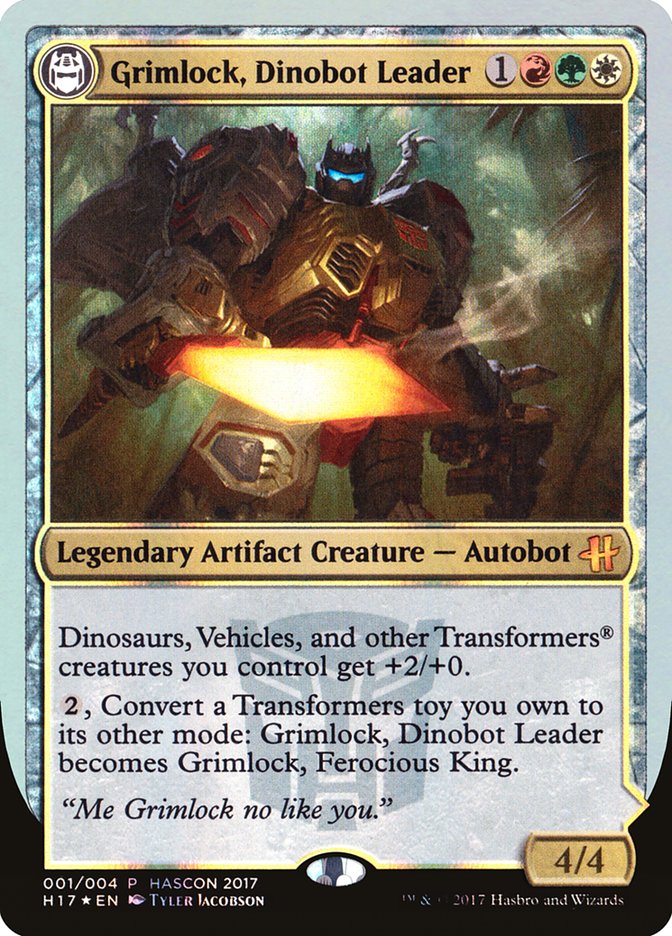 Grimlock, Dinobot Leader // Grimlock, Ferocious King [HasCon 2017] 