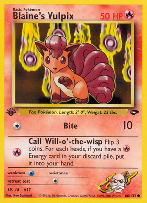 Blaine's Vulpix (66/132) [Gym Challenge 1st Edition] 