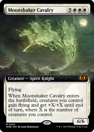 Moonshaker Cavalry (Extended Art) [Wilds of Eldraine]