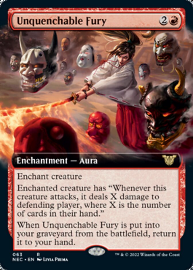 Unquenchable Fury (Extended Art) [Kamigawa: Neon Dynasty Commander] 