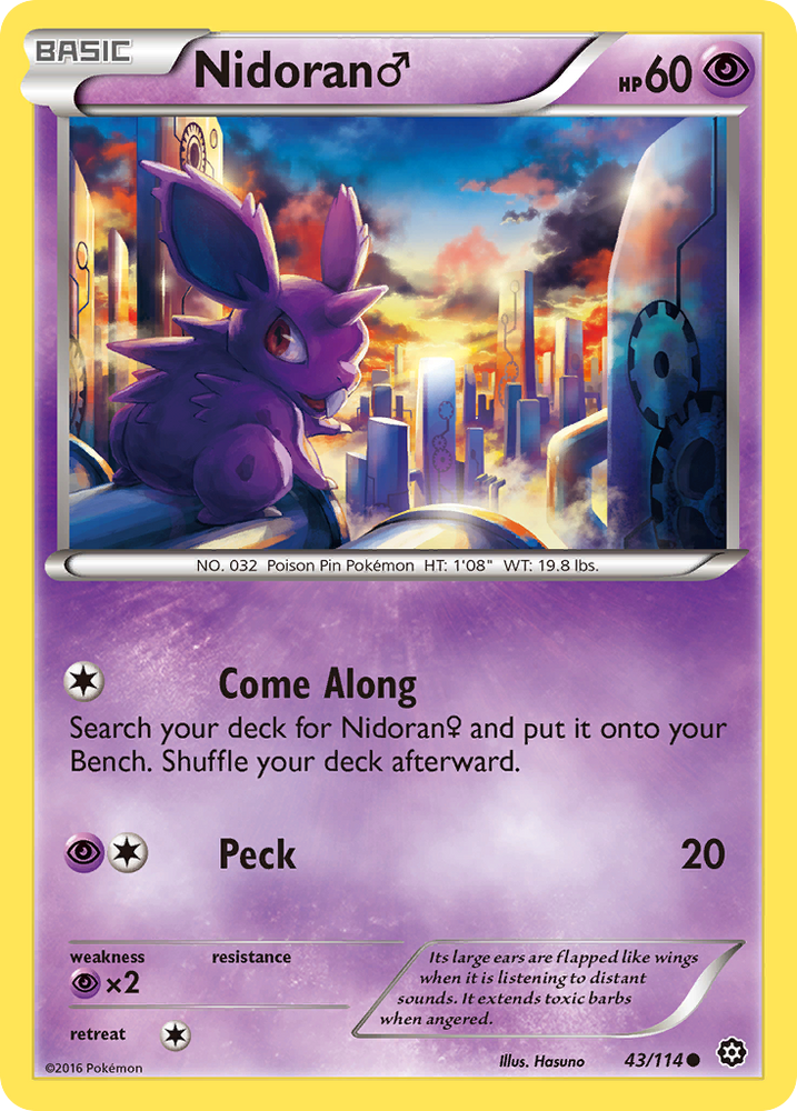 Nidoran (43/114) (Male) [XY: Steam Siege] 