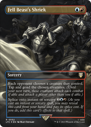 Fell Beast's Shriek (Borderless) (Surge Foil) [The Lord of the Rings: Tales of Middle-Earth Commander] 