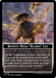 Bounty: Rissa "Blades" Lee // Bounty Rules Double-Sided Token [Outlaws of Thunder Junction Commander Tokens] 