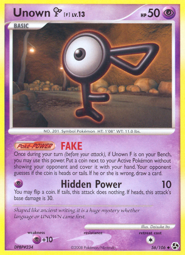 Unown F (56/106) [Diamond &amp; Pearl: Great Encounters] 