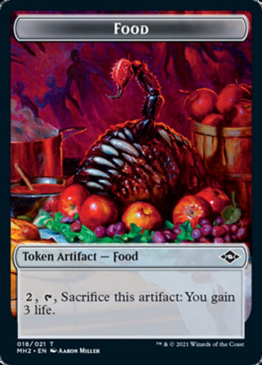 Food (18) // Golem Double-Sided Token [Modern Horizons 2 Tokens] 