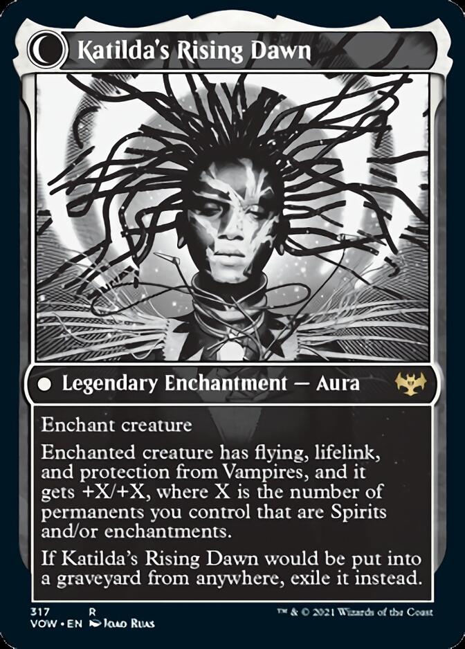 Katilda, Dawnhart Martyr // Katilda's Rising Dawn (Showcase Eternal Night) [Innistrad: Crimson Vow] 