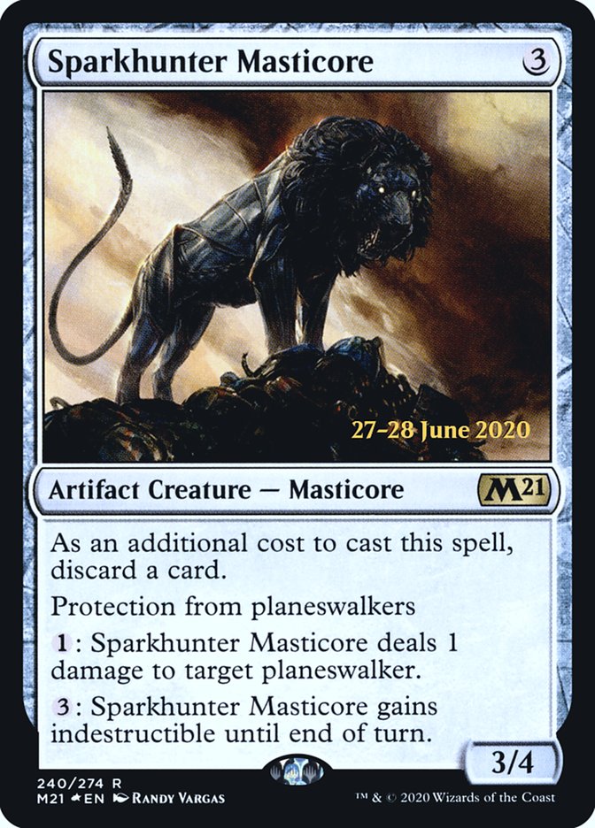 Sparkhunter Masticore [Core Set 2021 Prerelease Promos] 