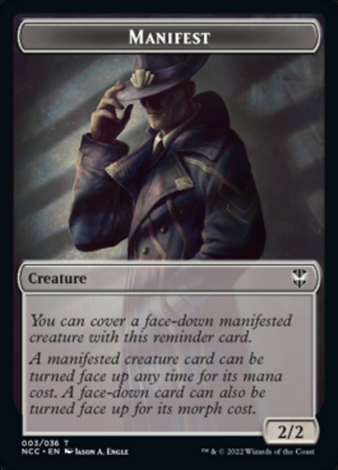Manifest // Copy Double-Sided Token [Streets of New Capenna Commander Tokens] 