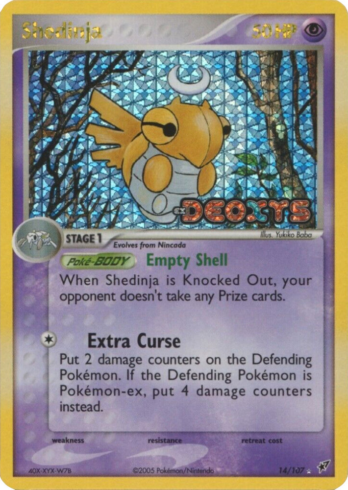 Shedinja (14/107) (Stamped) [EX: Deoxys] 