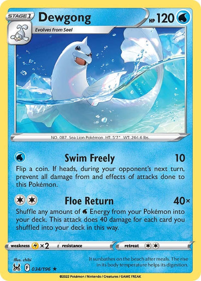 Dewgong (034/196) [Sword &amp; Shield: Lost Origin] 