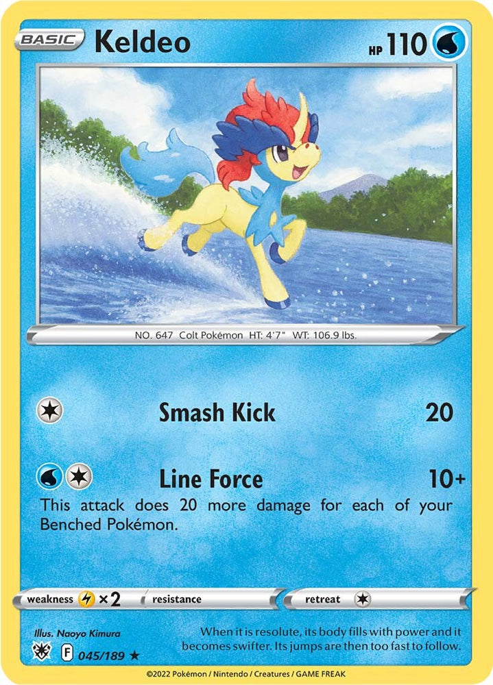 Keldeo (045/189) (Theme Deck Exclusive) [Sword &amp; Shield: Astral Radiance] 