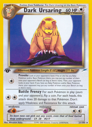 Dark Ursaring (21/105) [Neo Destiny 1st Edition] 
