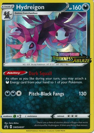 Hydreigon (SWSH037) (Prerelease Promo) [Sword &amp; Shield: Black Star Promos] 