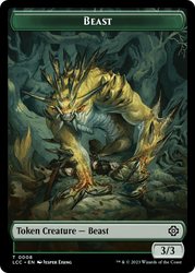 Beast // Merfolk (0003) Double-Sided Token [The Lost Caverns of Ixalan Commander Tokens] 