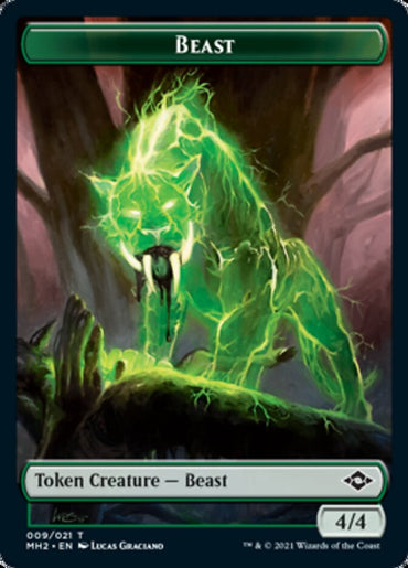 Beast // Treasure (21) Double-Sided Token [Modern Horizons 2 Tokens]