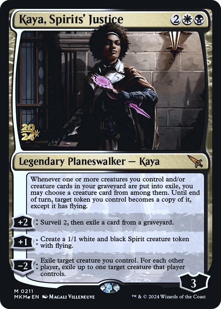 Kaya, Spirits' Justice [Murders at Karlov Manor Prerelease Promos] 