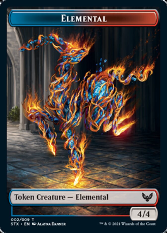 Elemental // Treasure Double-Sided Token [Strixhaven: School of Mages Tokens]