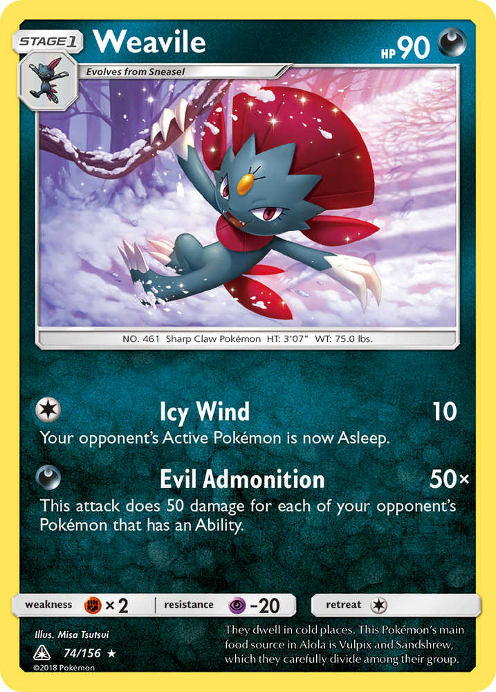 Weavile (74/156) [Sun &amp; Moon: Ultra Prism] 