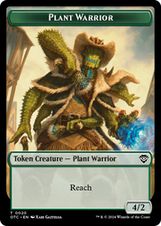 Plant Warrior // Treasure Double-Sided Token [Outlaws of Thunder Junction Commander Tokens] 