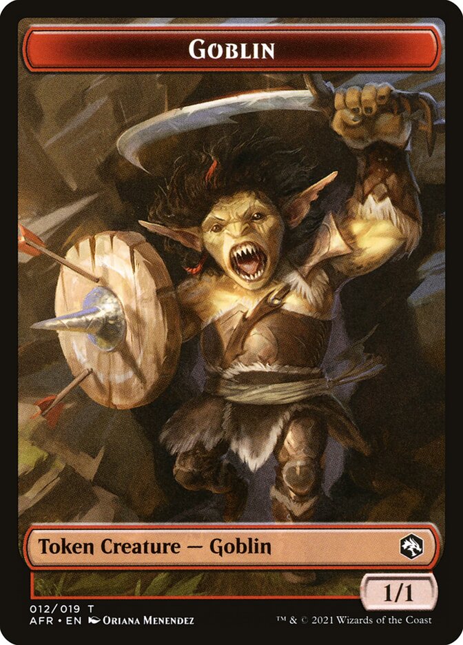 Clue // Goblin Double-Sided Token [Dungeons &amp; Dragons: Adventures in the Forgotten Realms Commander Tokens] 