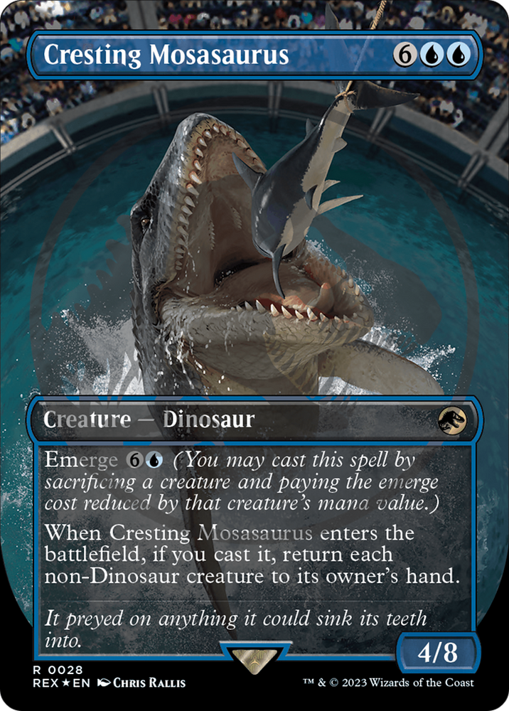 Cresting Mosasaurus (Emblem) (Borderless) [Jurassic World Collection Tokens] 