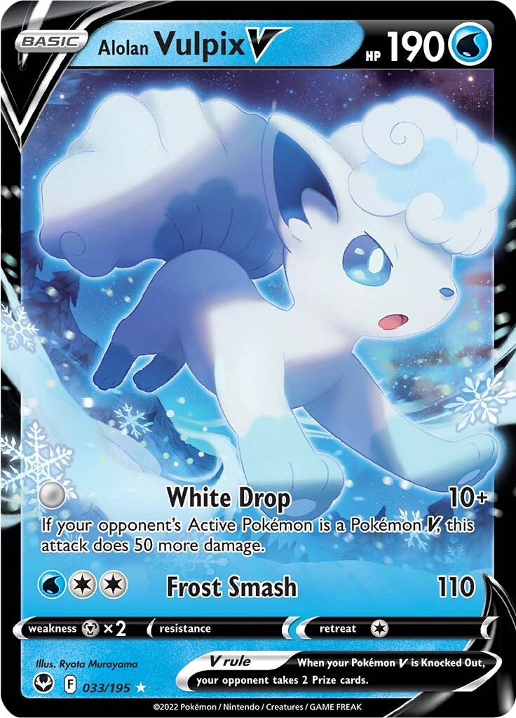 Alolan Vulpix V (033/195) [Sword & Shield: Silver Tempest] 