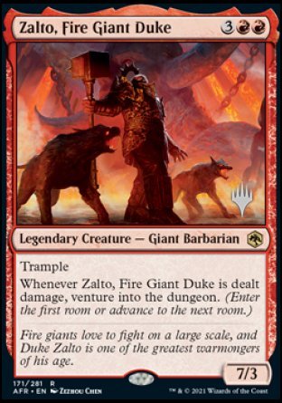 Zalto, Fire Giant Duke (Promo Pack) [Dungeons &amp; Dragons: Adventures in the Forgotten Realms Promos] 