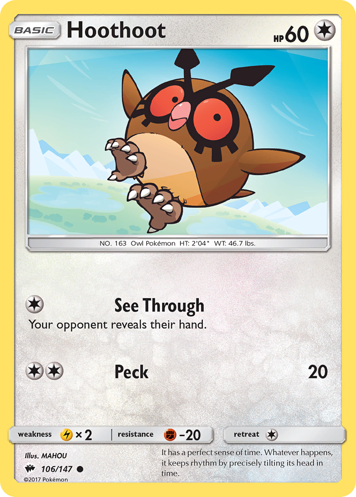 Hoothoot (106/147) [Sun & Moon: Burning Shadows] 