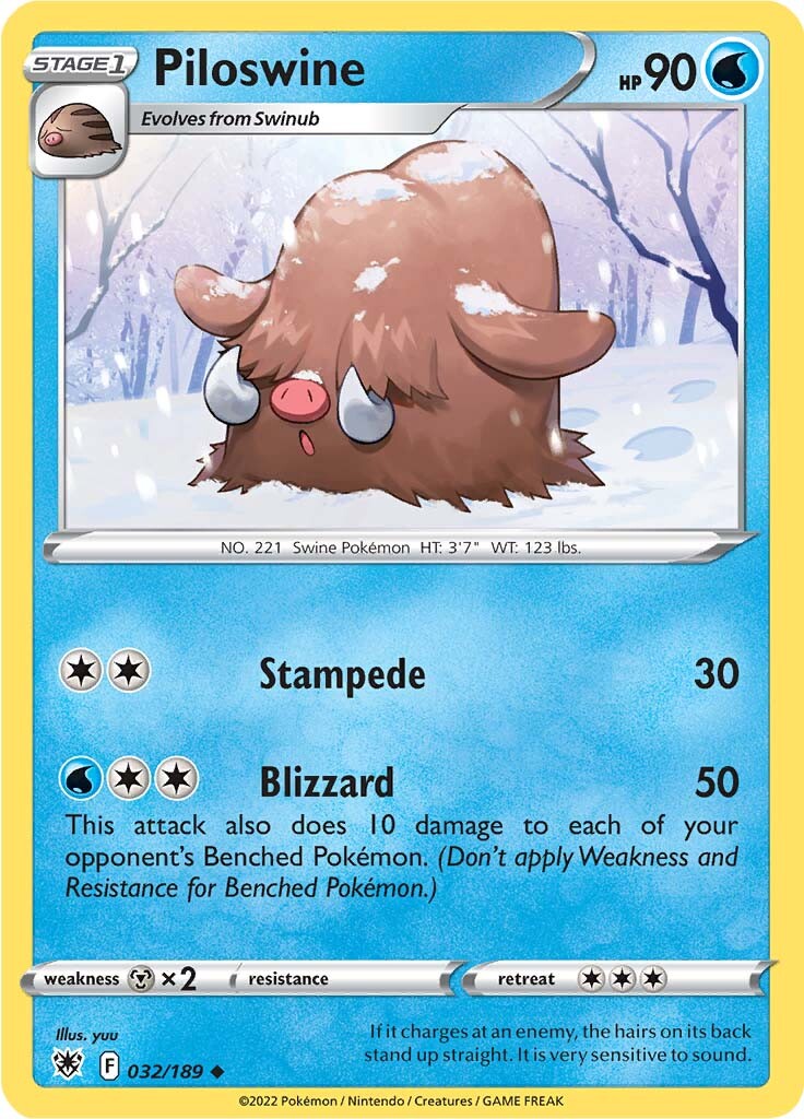 Piloswine (032/189) [Sword & Shield: Astral Radiance] 