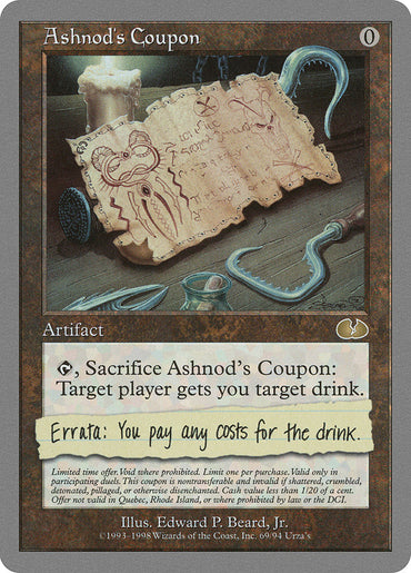 Ashnod's Coupon [Unglued] 