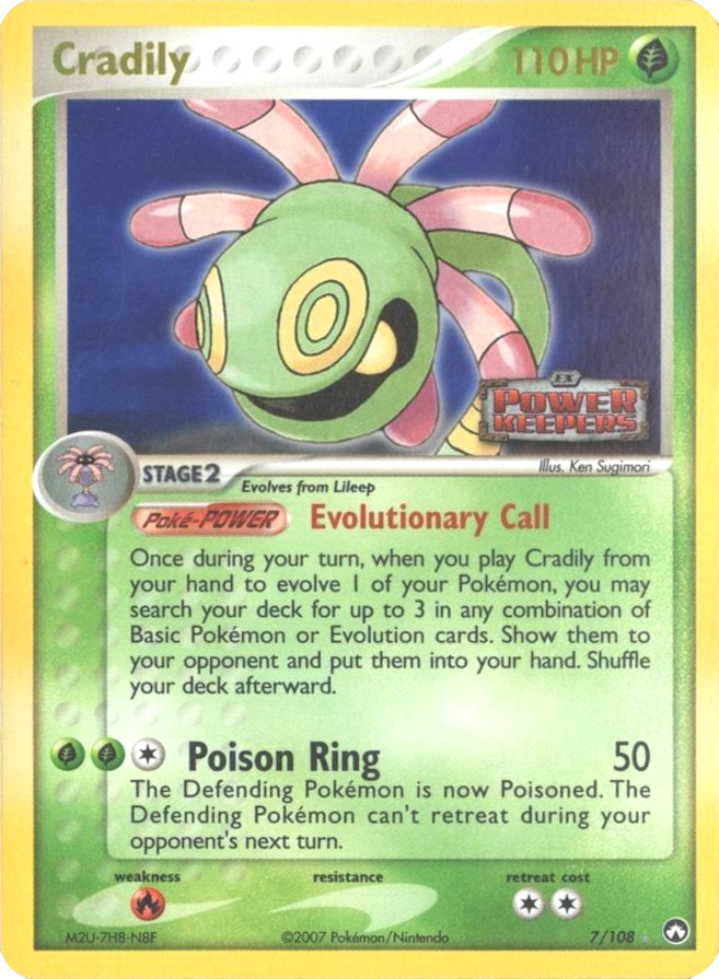 Cradily (7/108) (Stamped) [EX: Power Keepers] 