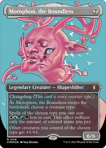 Morophon, the Boundless (Borderless Textured Foil Frame Break) [Commander Masters] 