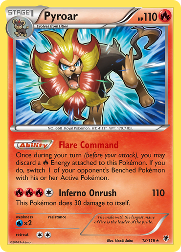 Pyroar (12/119) [XY: Phantom Forces]