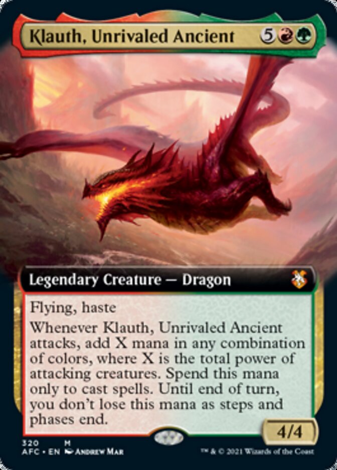 Klauth, Unrivaled Ancient (Extended Art) [Dungeons & Dragons: Adventures in the Forgotten Realms Commander] 