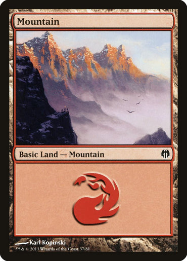 Mountain (37) [Duel Decks: Heroes vs. Monsters] 