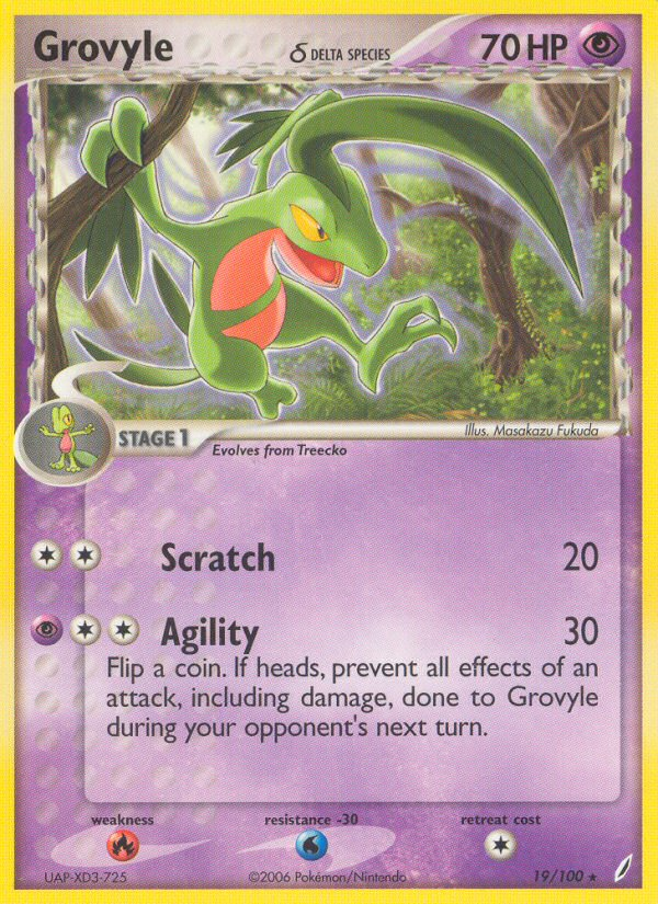 Grovyle(19/100) (Delta Species) [EX: Crystal Guardians] 