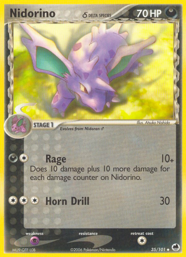 Nidorino (35/101) (Delta Species) [EX: Dragon Frontiers] 