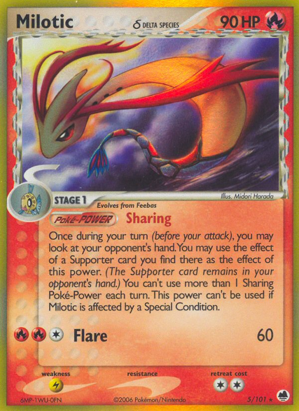 Milotic (5/101) (Delta Species) [EX: Dragon Frontiers] 