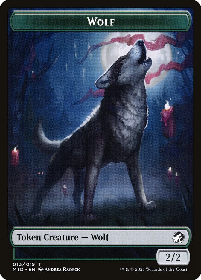 Wolf (013) // Clue (016) Double-Sided Token [Challenger Decks 2022 Tokens] 