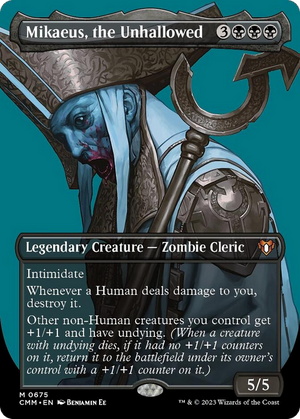 Mikaeus, the Unhallowed (Borderless Profile) [Commander Masters] 