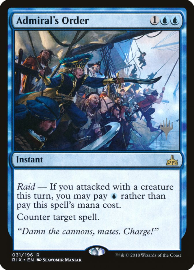 Admiral's Order (Promo Pack) [Rivals of Ixalan Promos] 