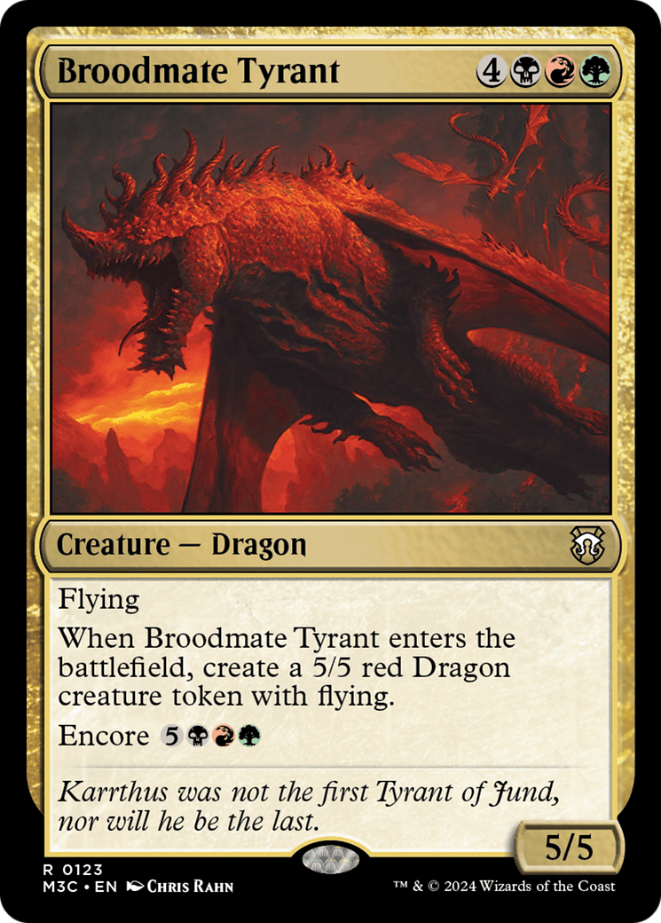 Broodmate Tyrant (Extended Art) (Ripple Foil) [Modern Horizons 3 Commander] 