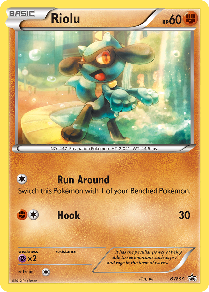 Riolu (BW33) [Black & White: Black Star Promos] 