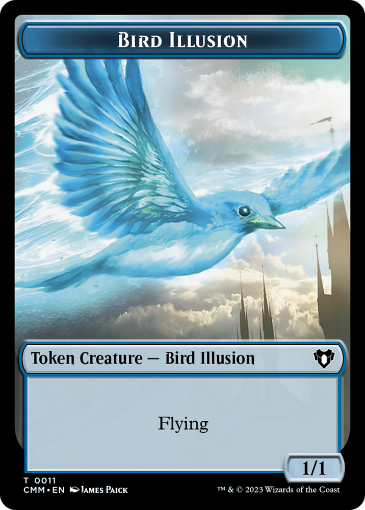 Spirit (0039) // Bird Illusion Double-Sided Token [Commander Masters Tokens] 