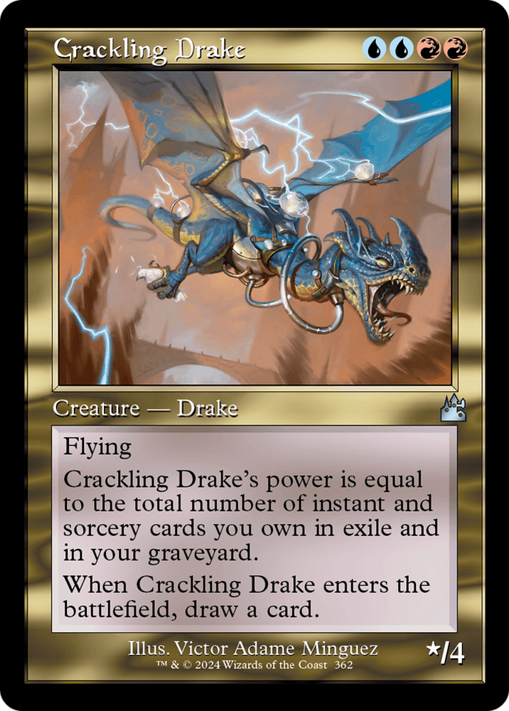 Crackling Drake (Retro Frame) [Ravnica Remastered] 